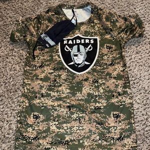 Raiders shirt and face mask brand new never worn